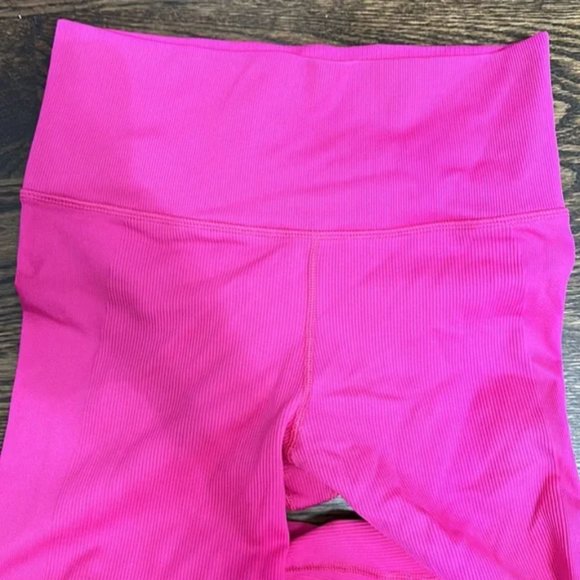 NWT Athleta Hot Pink Aurora Tight Ribbed Seamless High Rise Leggings - Picture 6 of 6